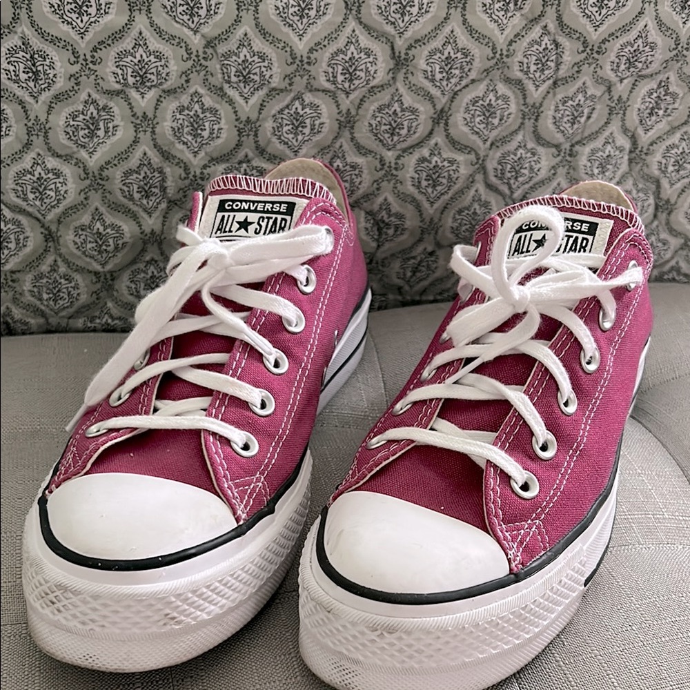 Converse All Star Pink Platform Shoes 9.5